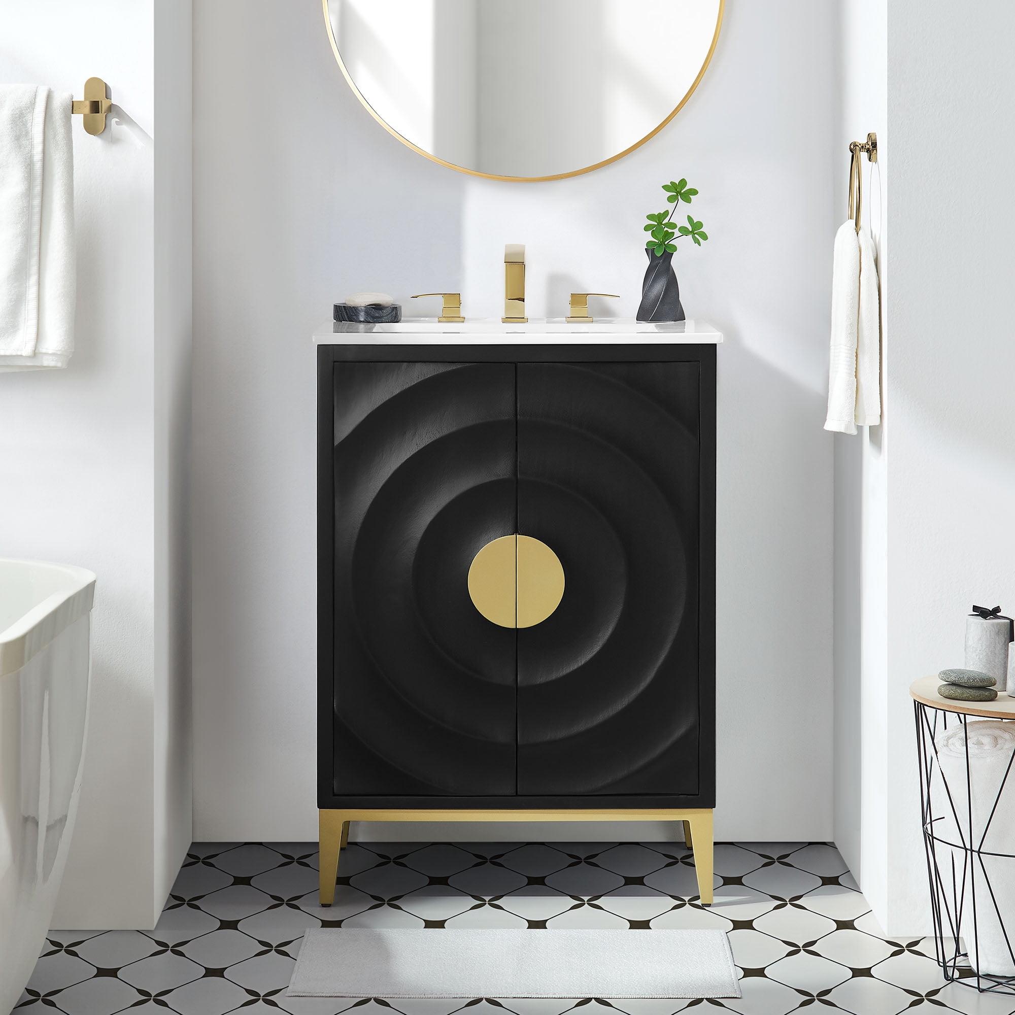 Modway Beau 24" Bathroom Vanity Cabinet (Sink Basin Not Included) In Black