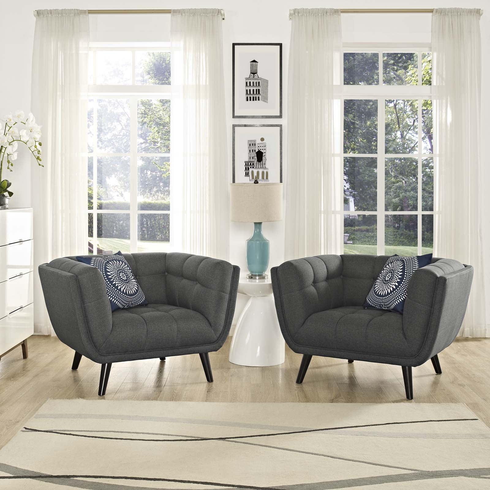 Modway Carson Carrington Karhula Upholstered Armchair Set
