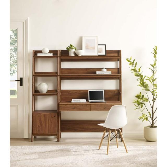 Modway Modway Bixby 2-Piece Wood Office Desk and Bookshelf