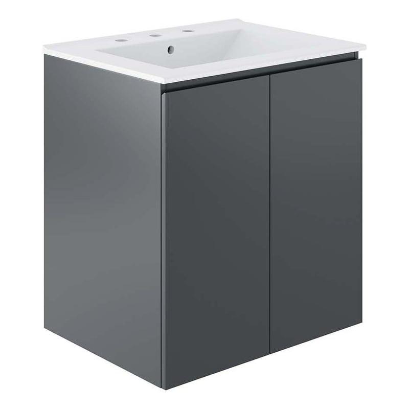 Bryn 24" Wall-Mount Bathroom Vanity by Modway