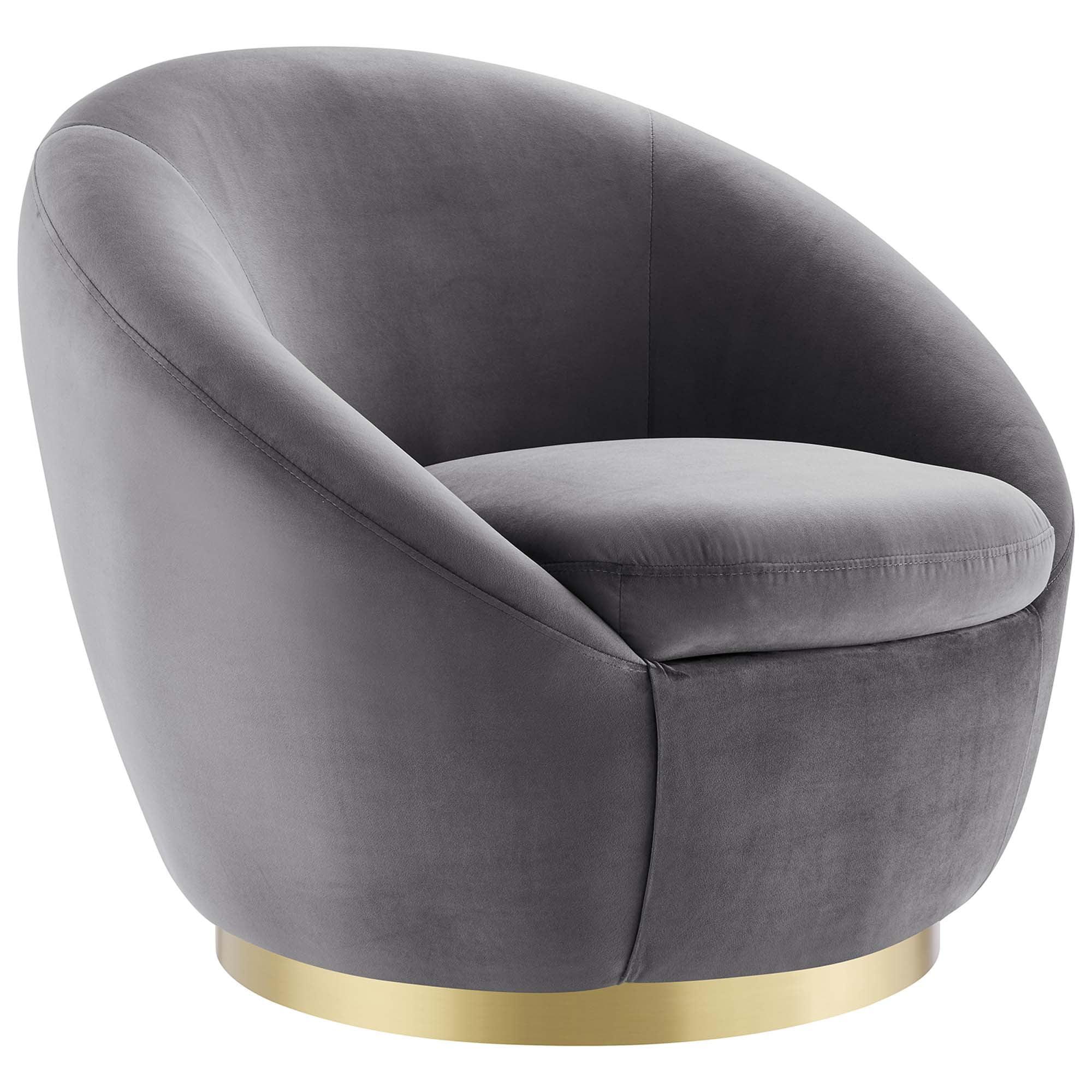 Buttercup Performance Velvet Swivel Chair-EEI-5005