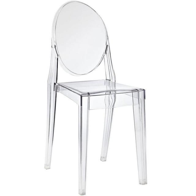 Casper Dining Side Chair Clear - Modway: Sturdy Acrylic, No Assembly, Indoor/Outdoor