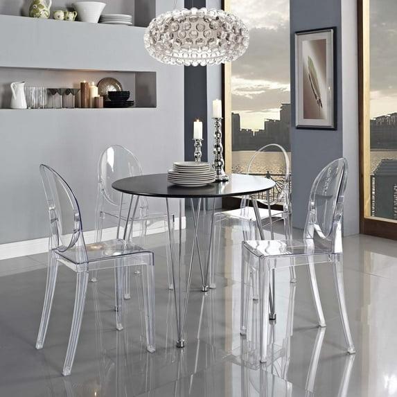 Modway Casper Dining Side Chair in Clear