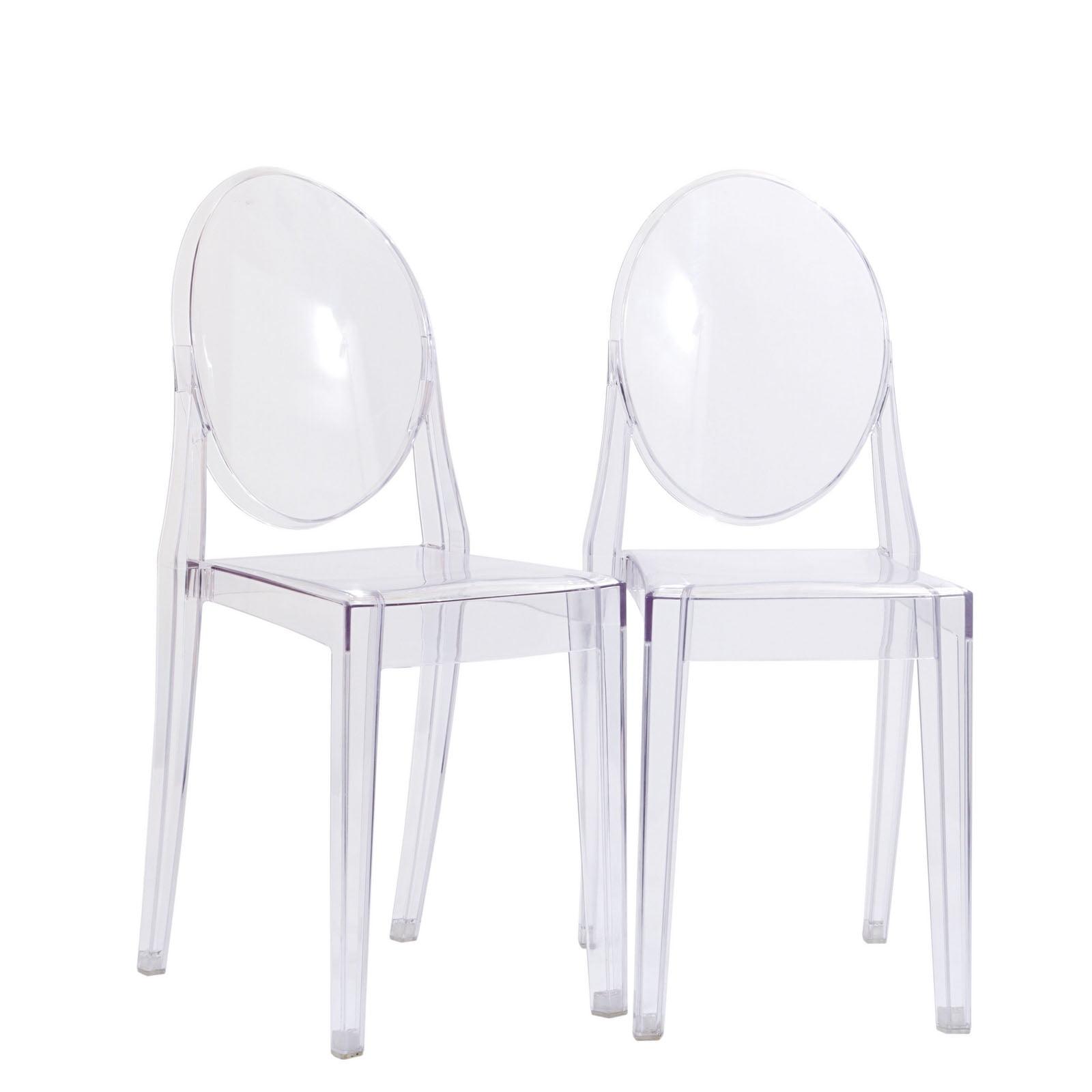 Ethereal Clear Acrylic Side Chair Set of 2 - Modern Design