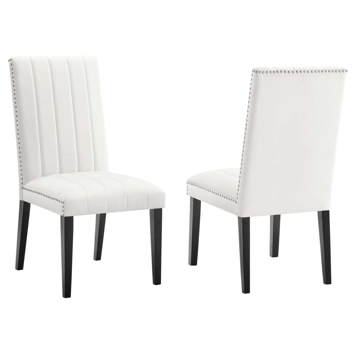 Modway Catalyst Performance Velvet Dining Side Chairs - Set of 2