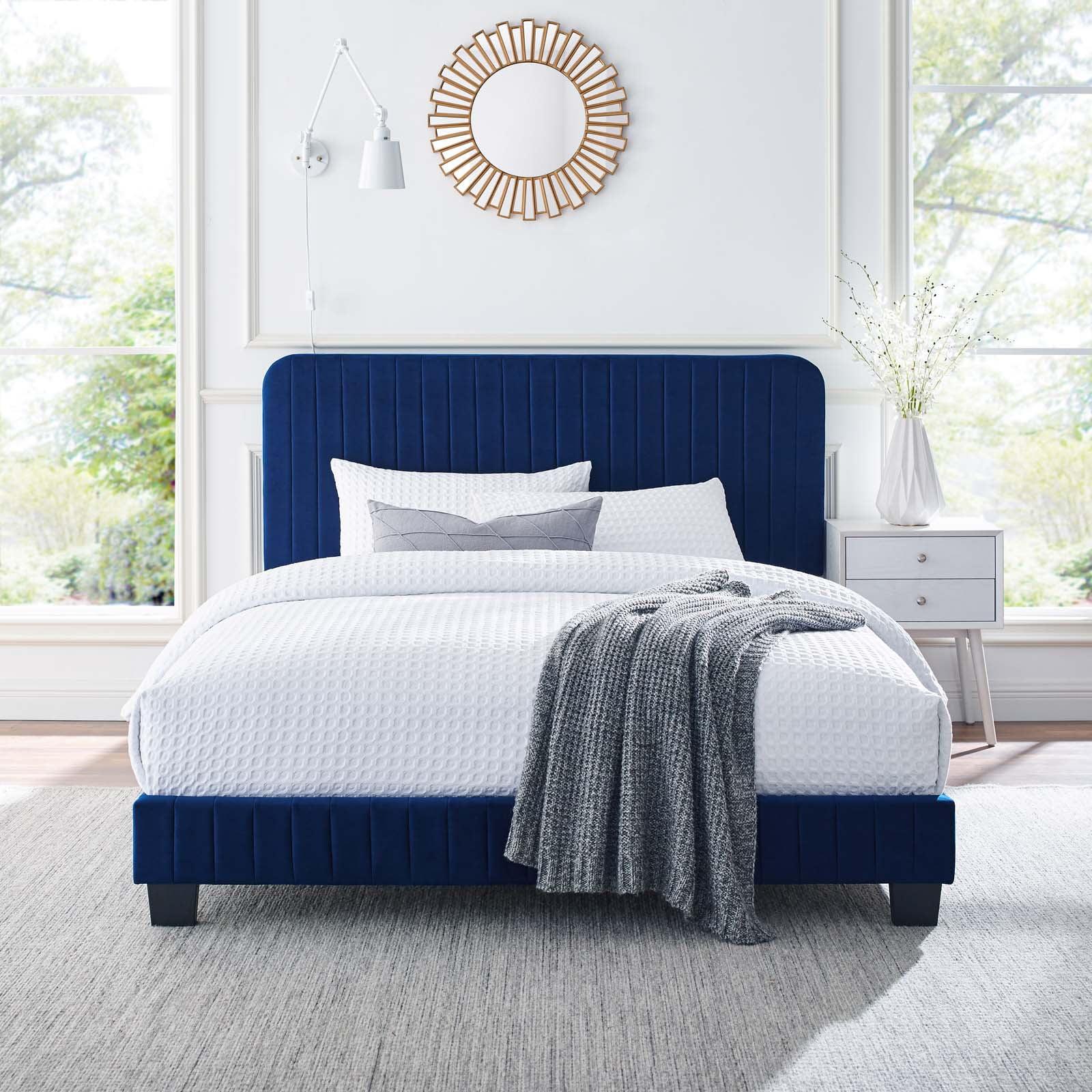 Modway Celine Channel Tufted Performance Velvet Twin Platform Bed