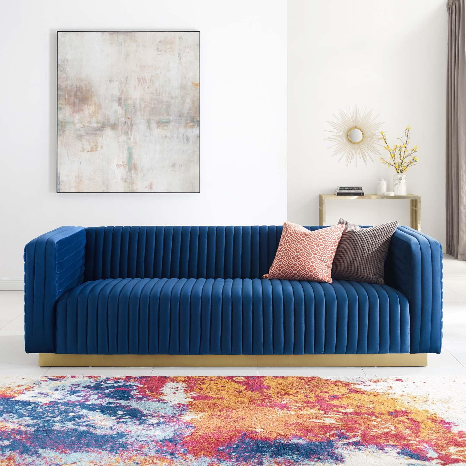 Charisma Channel Tufted Performance Velvet Living Room Sofa by Modway