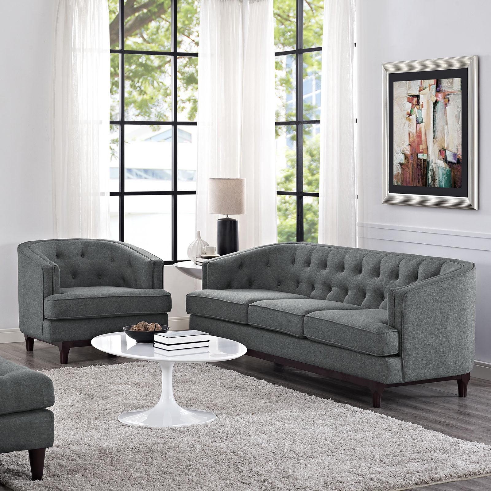 Modway Strick & Bolton Allington Button-tufted Sofa and Chair Set