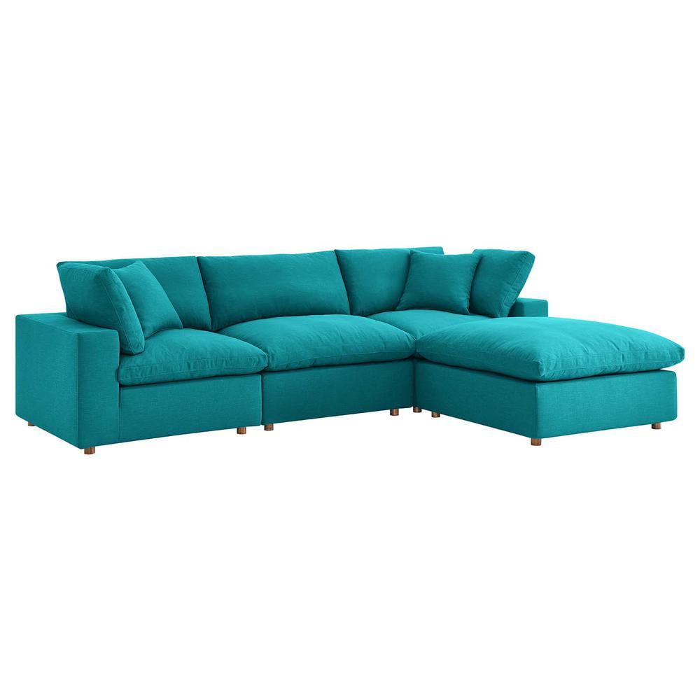 Modway Copper Grove Hrazdan Down-filled 4-piece Sectional Sofa Set