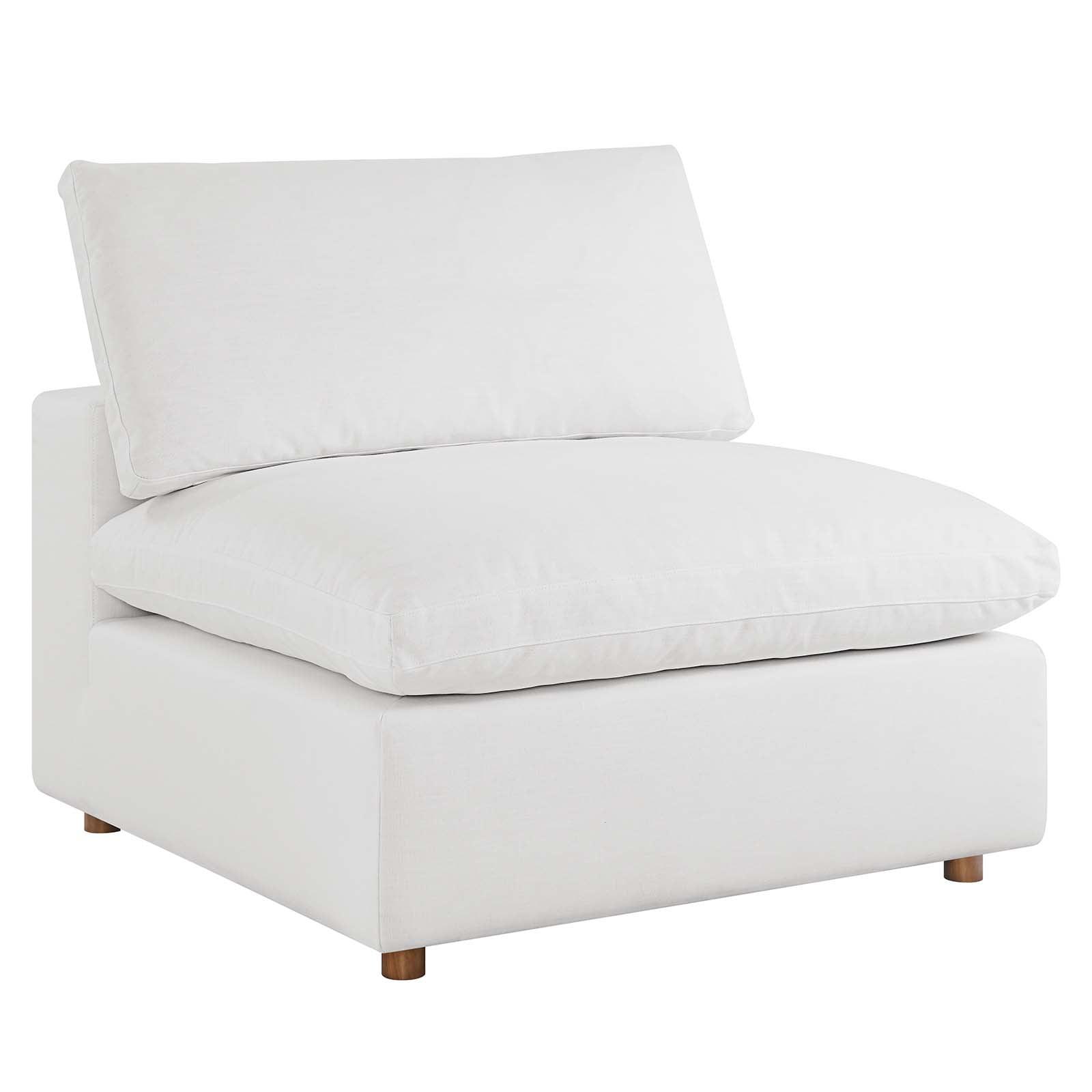 Commix Down-Filled Overstuffed Upholstered Sectional Sofa, Armless Chair by Modway