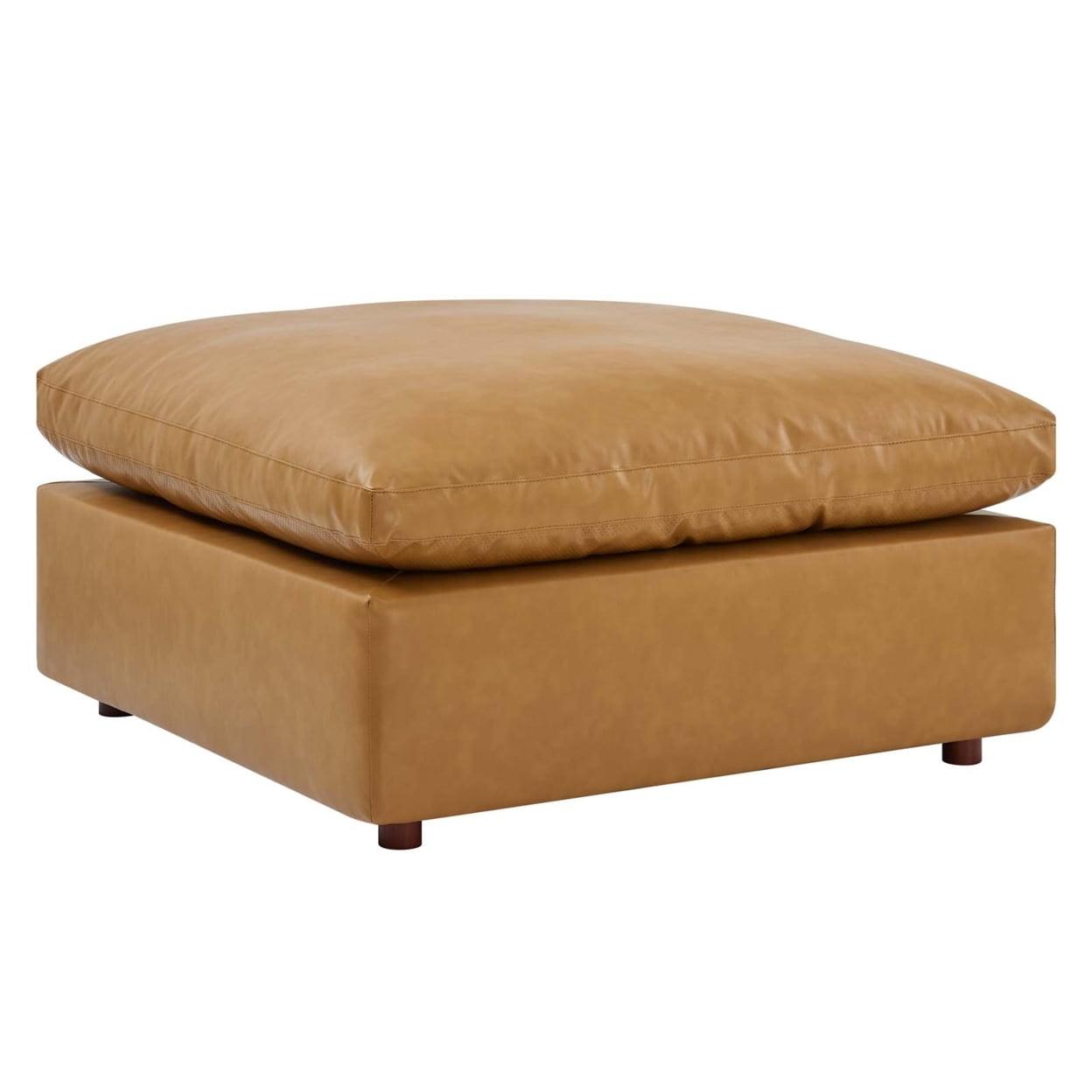 Modway Commix Down Filled Overstuffed Vegan Leather Ottoman