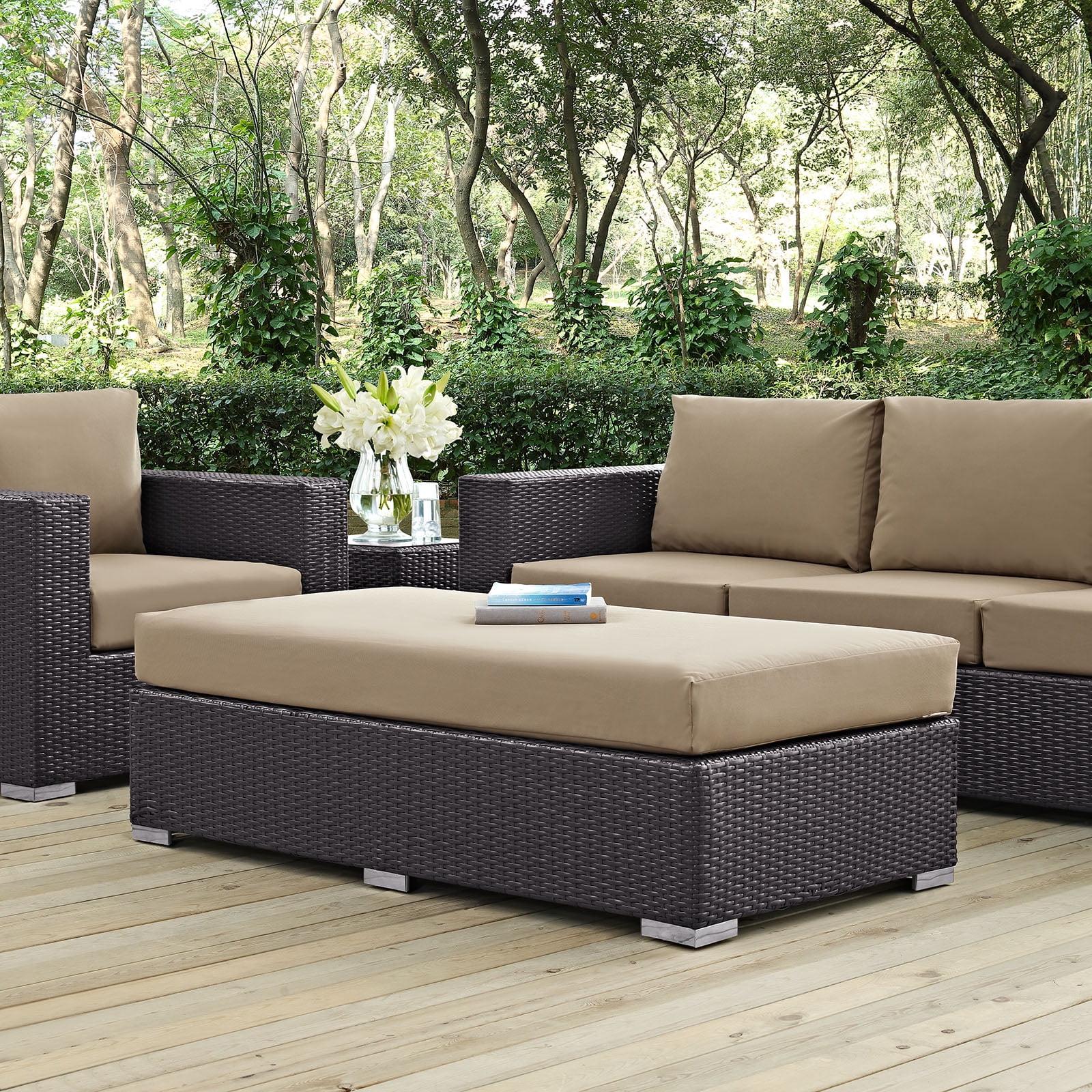 Elswick Rectangle Outdoor Ottoman with Cushion
