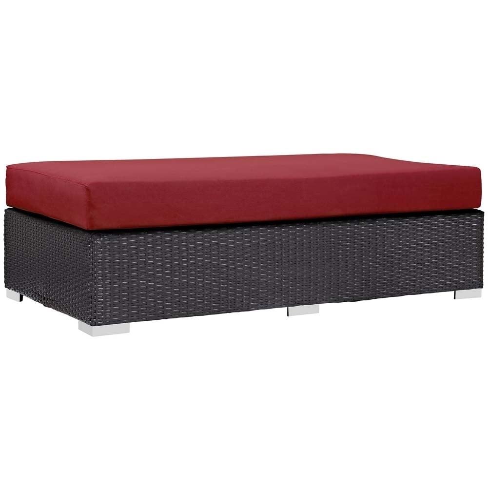 Elswick Rectangle Outdoor Ottoman with Cushion