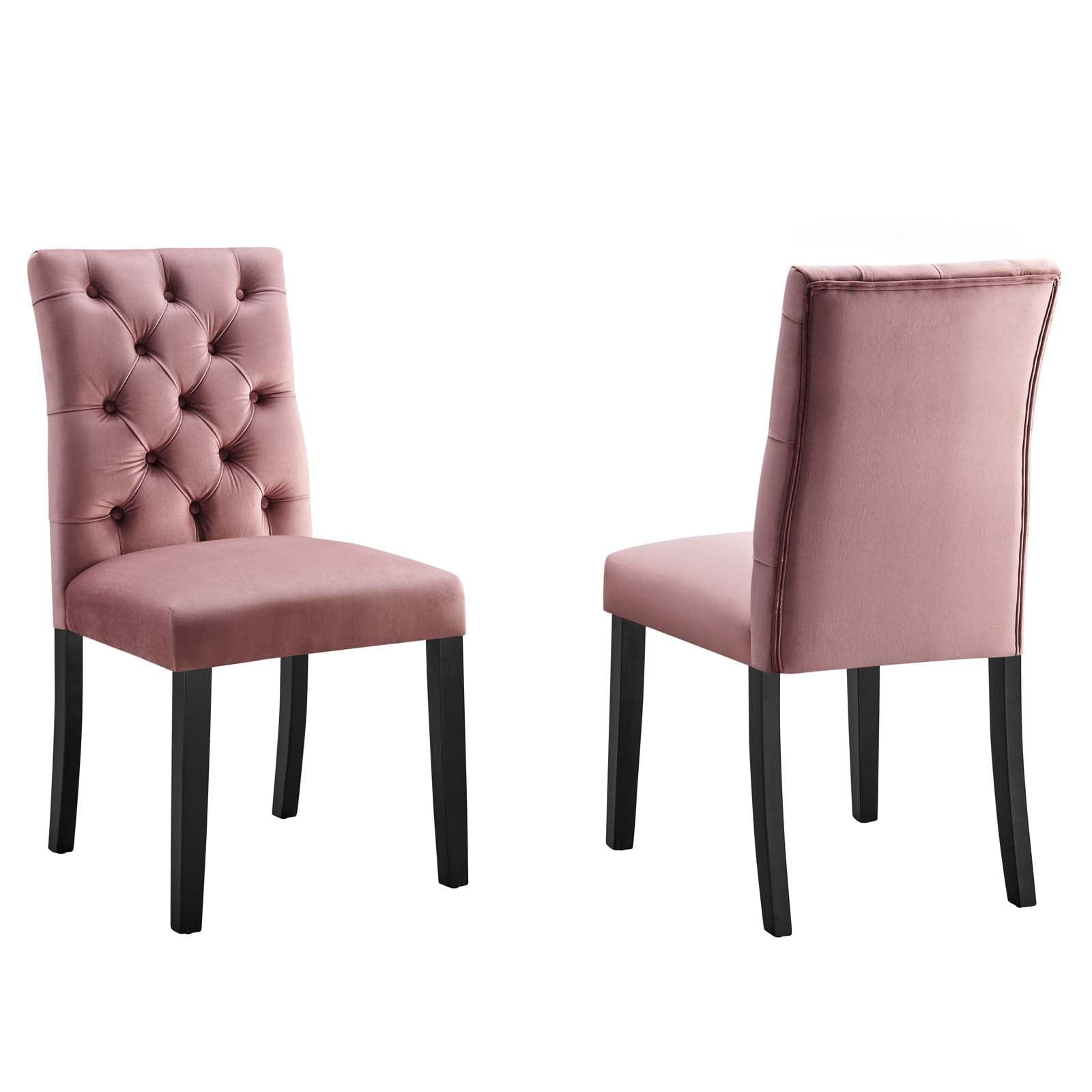 Modway Duchess Performance Velvet Dining Chairs - Set of 2