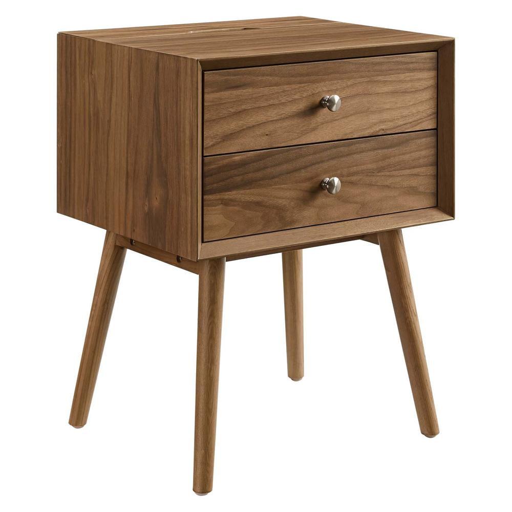 Ember Wood Mid-century Modern Nightstand