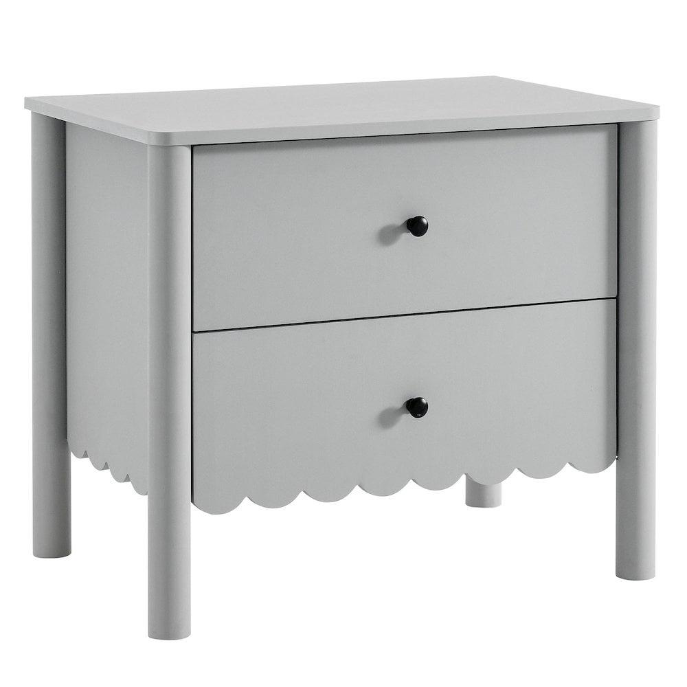 Modway Emmeline Scalloped 2-Drawer Nightstand