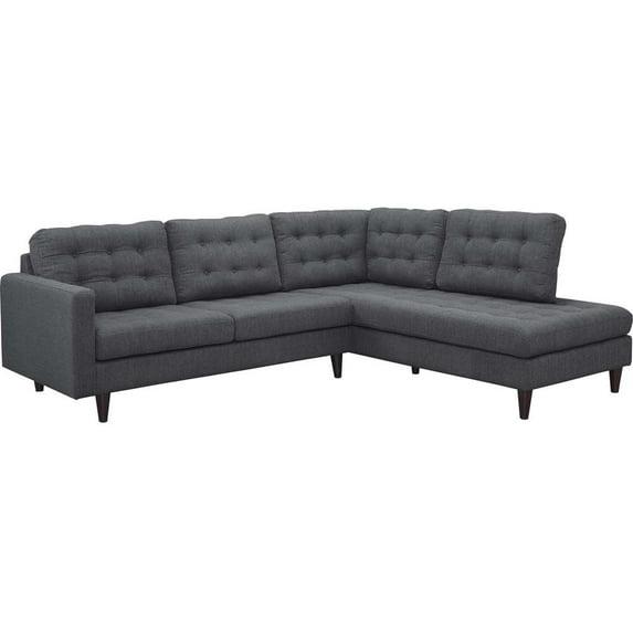 Modway Empress 2 Piece Upholstered Fabric Sectional