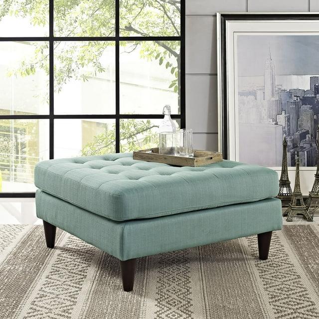 Modway Empress Upholstered Fabric Large Ottoman in Laguna