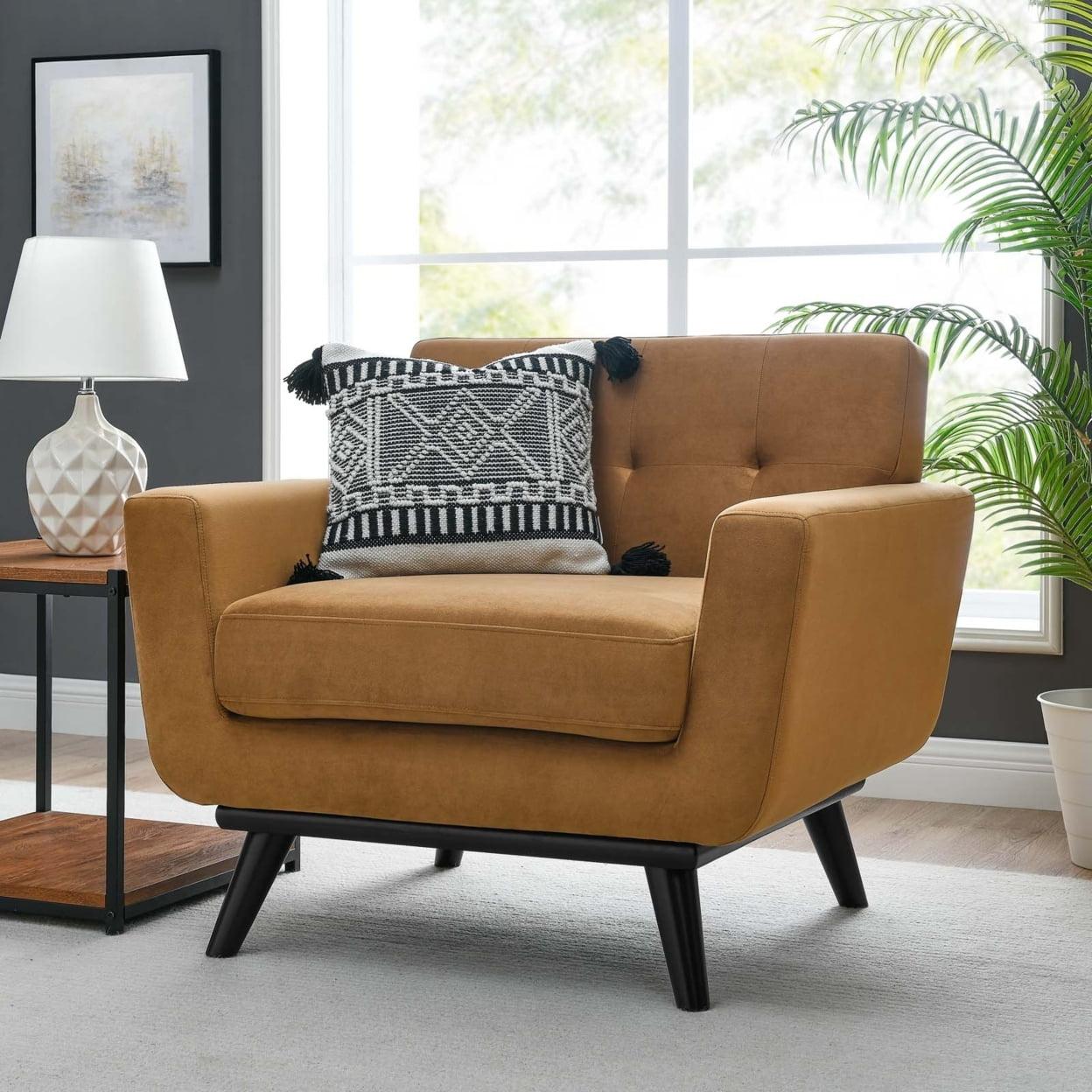 Engage Performance Velvet Armchair - Modway