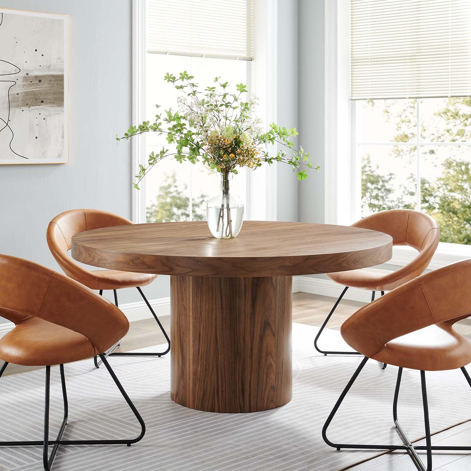 Gratify 60" Round Walnut Veneer Dining Table