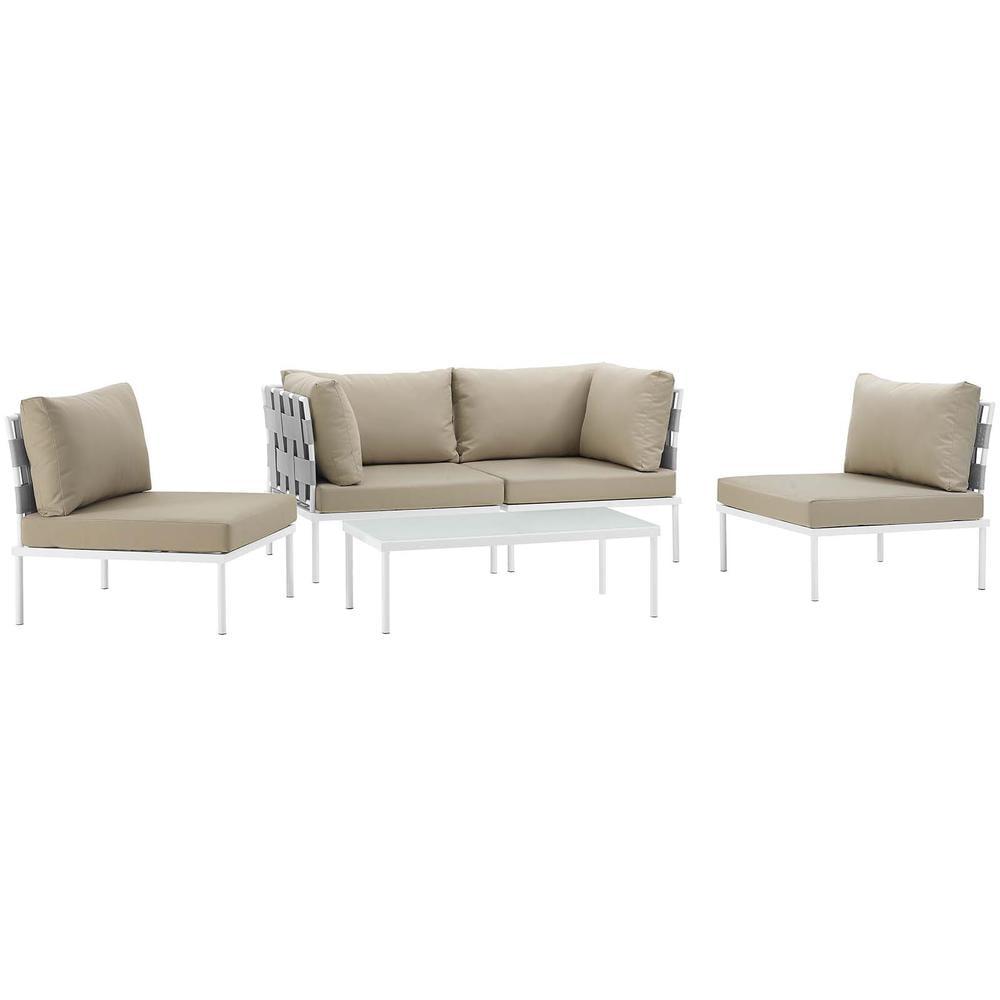 Carmine 5-piece Outdoor Patio Aluminum Sectional Sofa Set