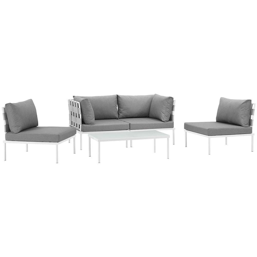 Carmine 5-piece Outdoor Patio Aluminum Sectional Sofa Set