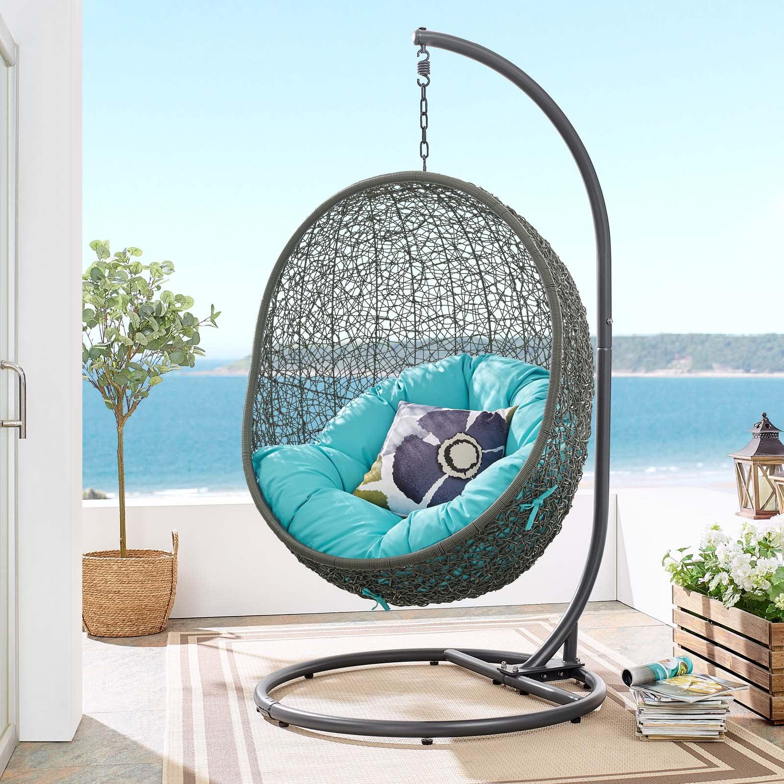 Modway Hide Outdoor Patio Swing Chair with Stand