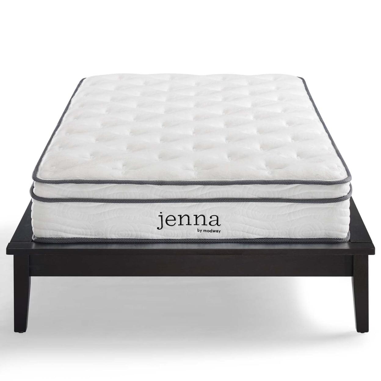 Jenna 8" White Pillowtop Innerspring Twin Mattress