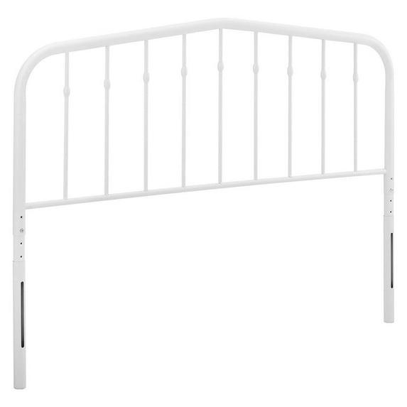 Lennon White Twin Metal Headboard with Adjustable Height