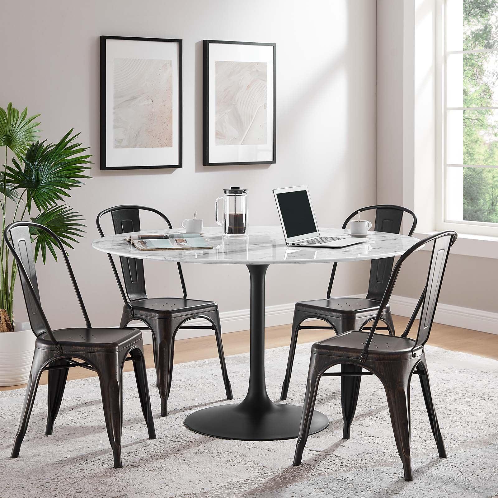Modway Modway Lippa Oval Artificial Marble Dining Table