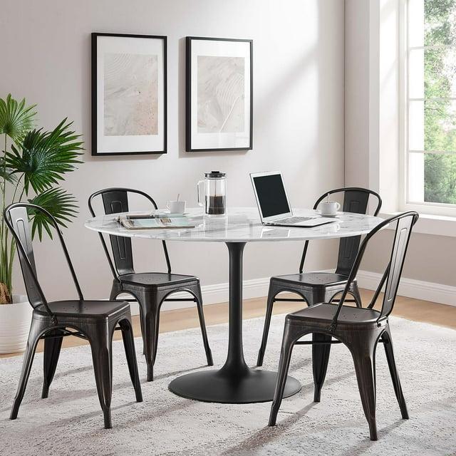 Modway Modway Lippa Oval Artificial Marble Dining Table