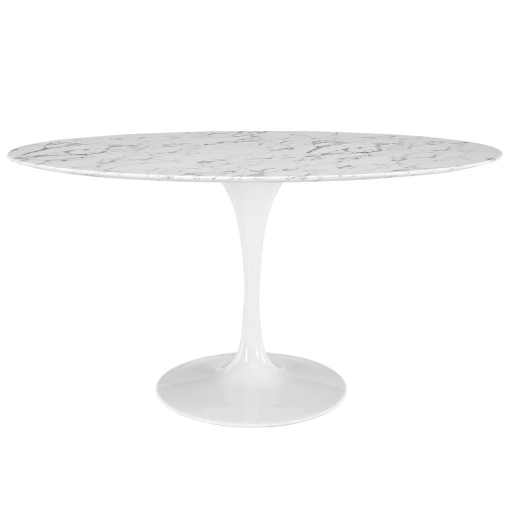 Lippa Oval Artificial Marble Dining Table by Modway