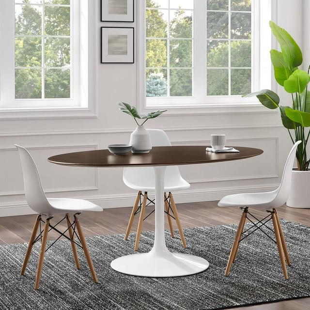 Modway Modway Silver Orchid Fein Oval Dining Table