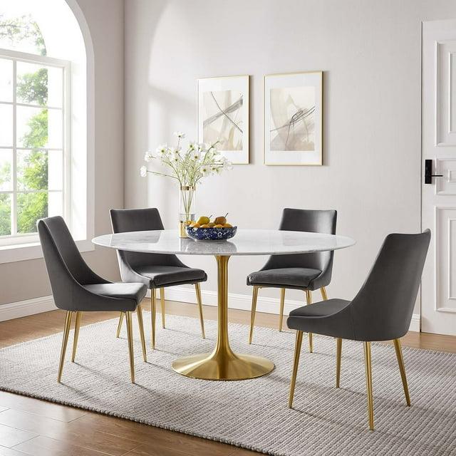 Modway Lippa Oval Artificial Marble Dining Table & Reviews | Wayfair