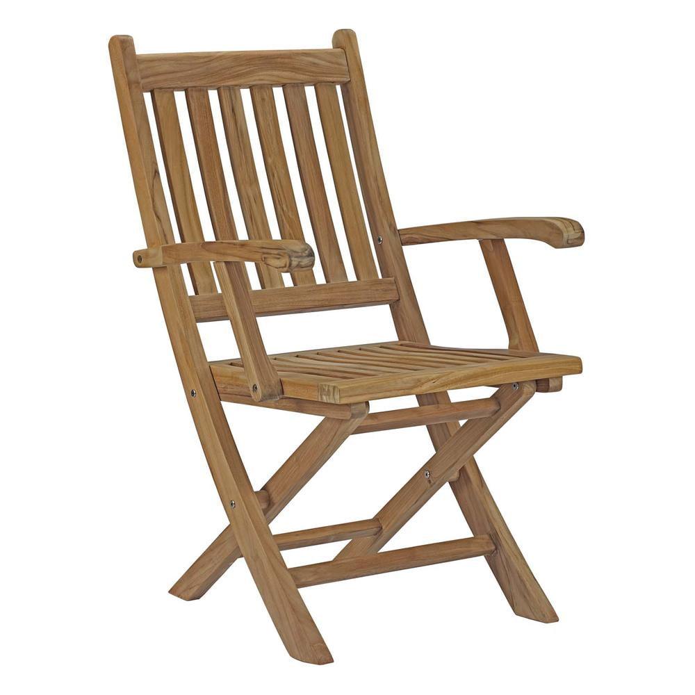 Natural Teak Wood Outdoor Folding Dining Armchair