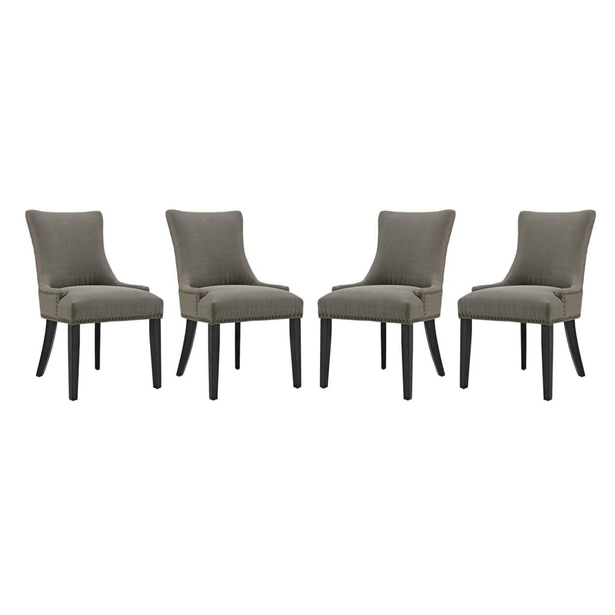 Modway Modway Copper Grove Vodice Fabric and Wood Dining Chair (Set of 4)
