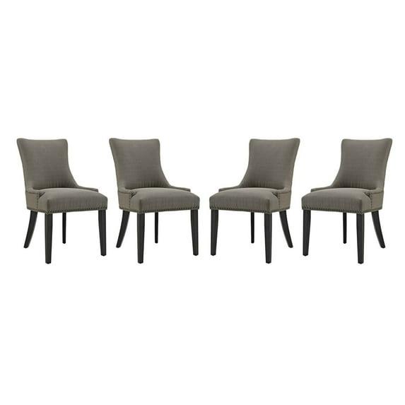 Modway Modway Copper Grove Vodice Fabric and Wood Dining Chair (Set of 4)