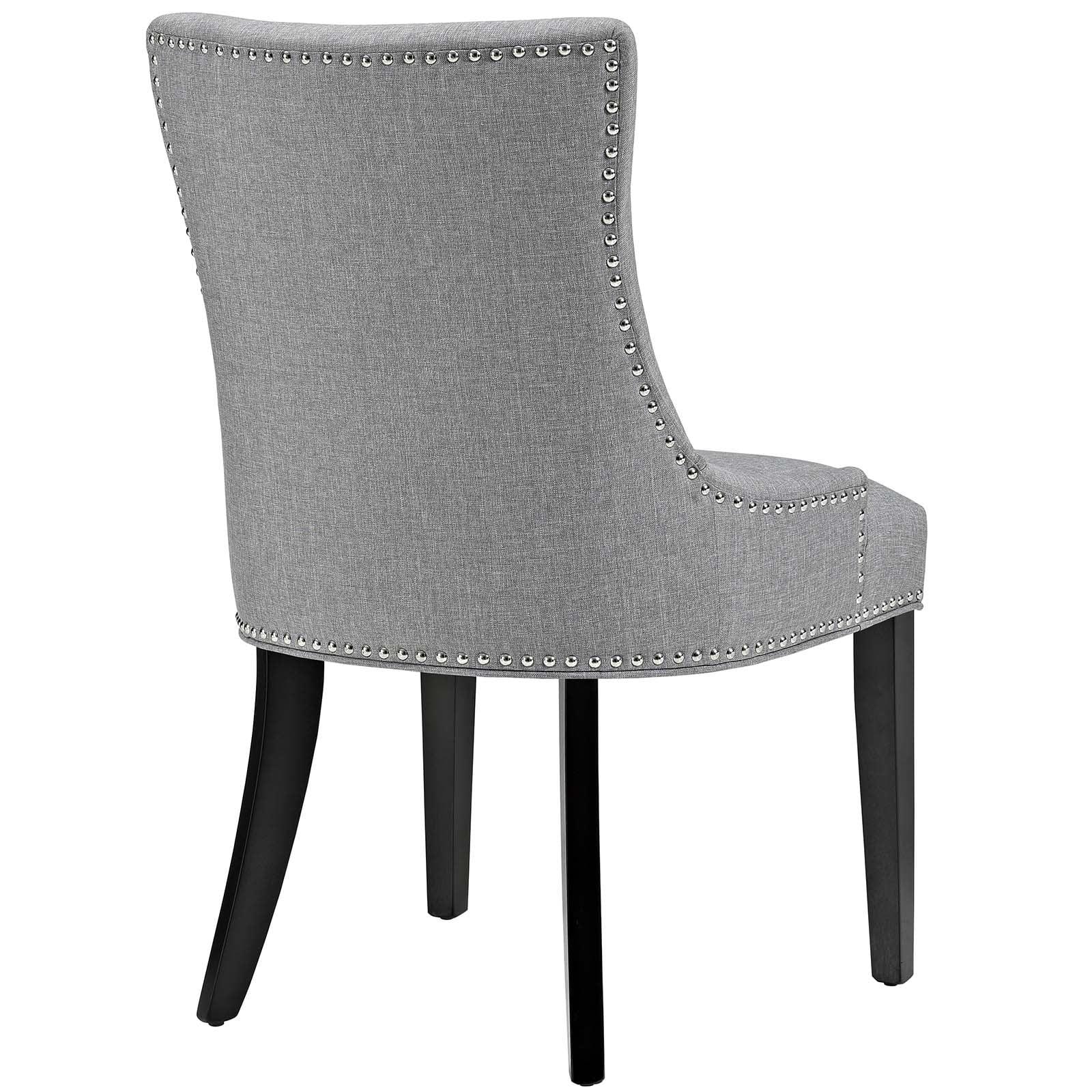 Regal Hourglass Light Gray Leather Parsons Side Chair