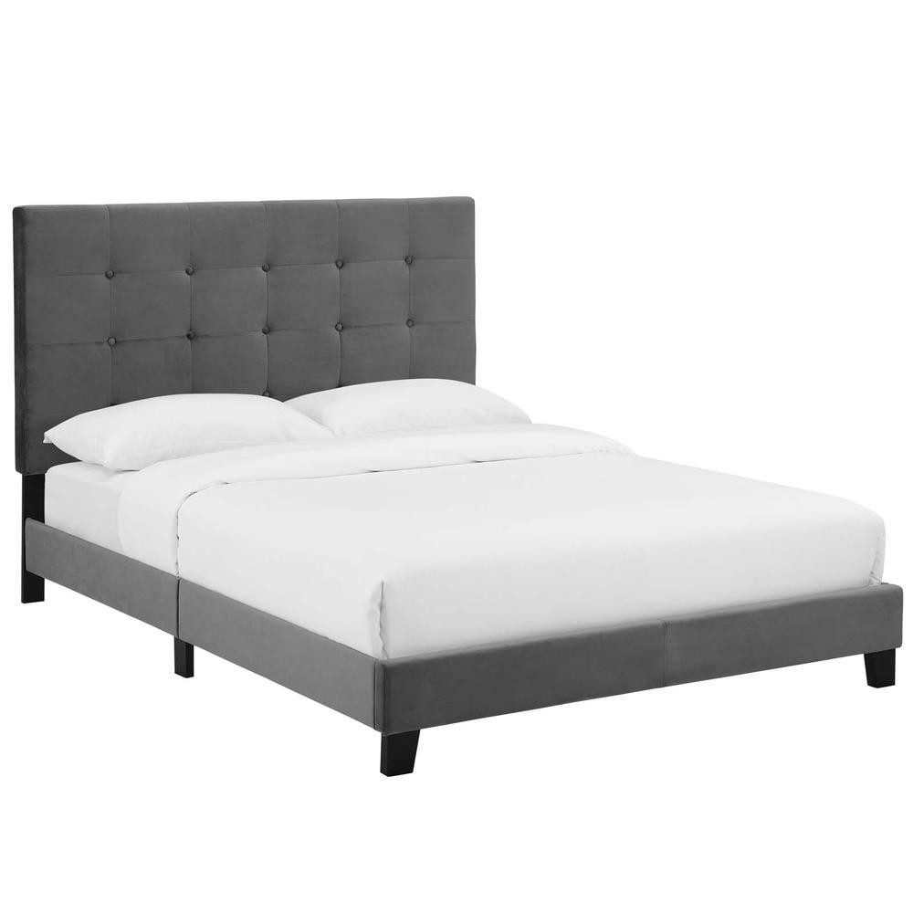 Modway Melanie Tufted Button Upholstered Performance Velvet Platform Bed