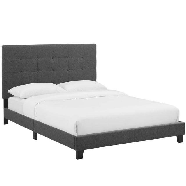 Modway Melanie Tufted Button Upholstered Fabric Platform Bed