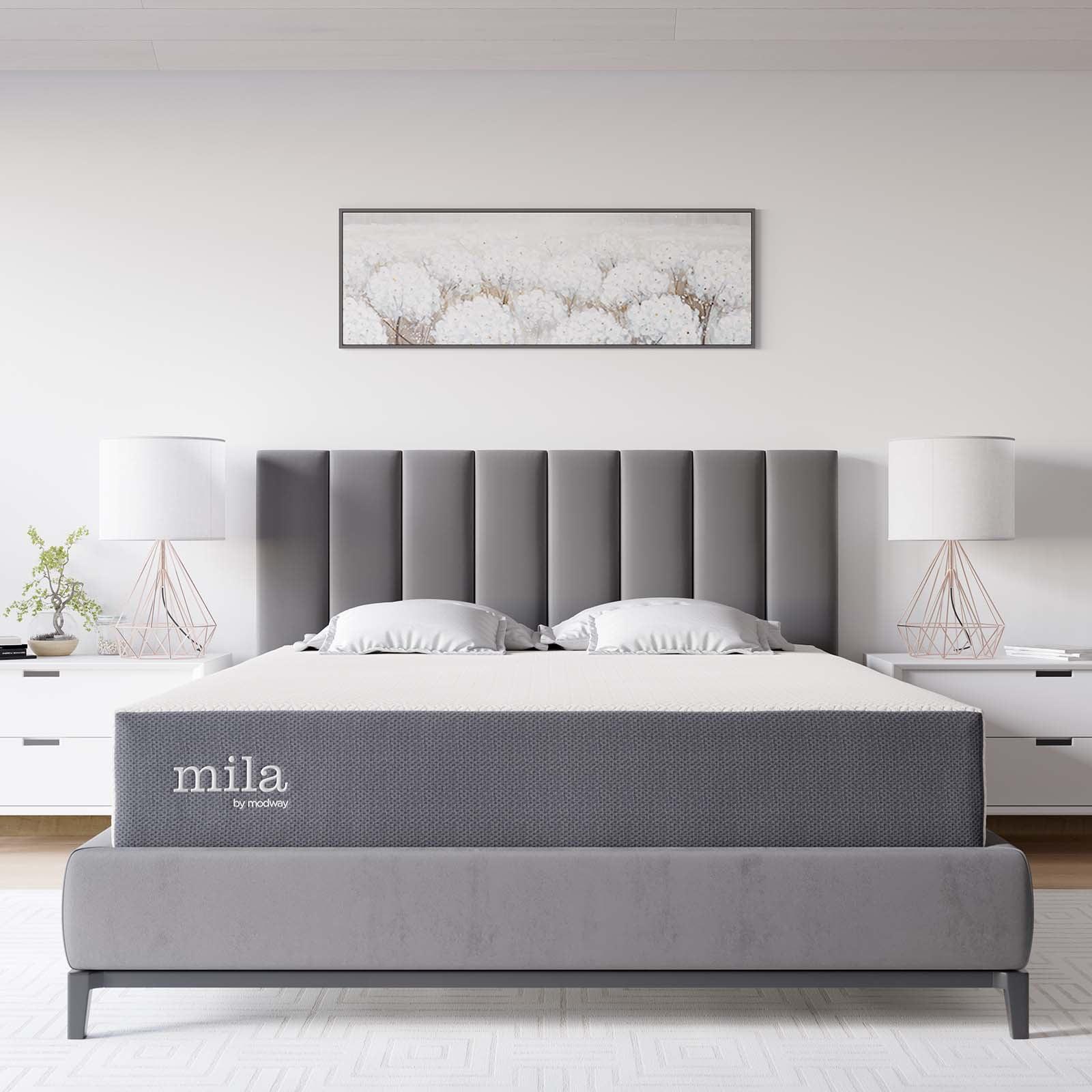 Mila 10" King Memory Foam Mattress with Stretch Knit Cover