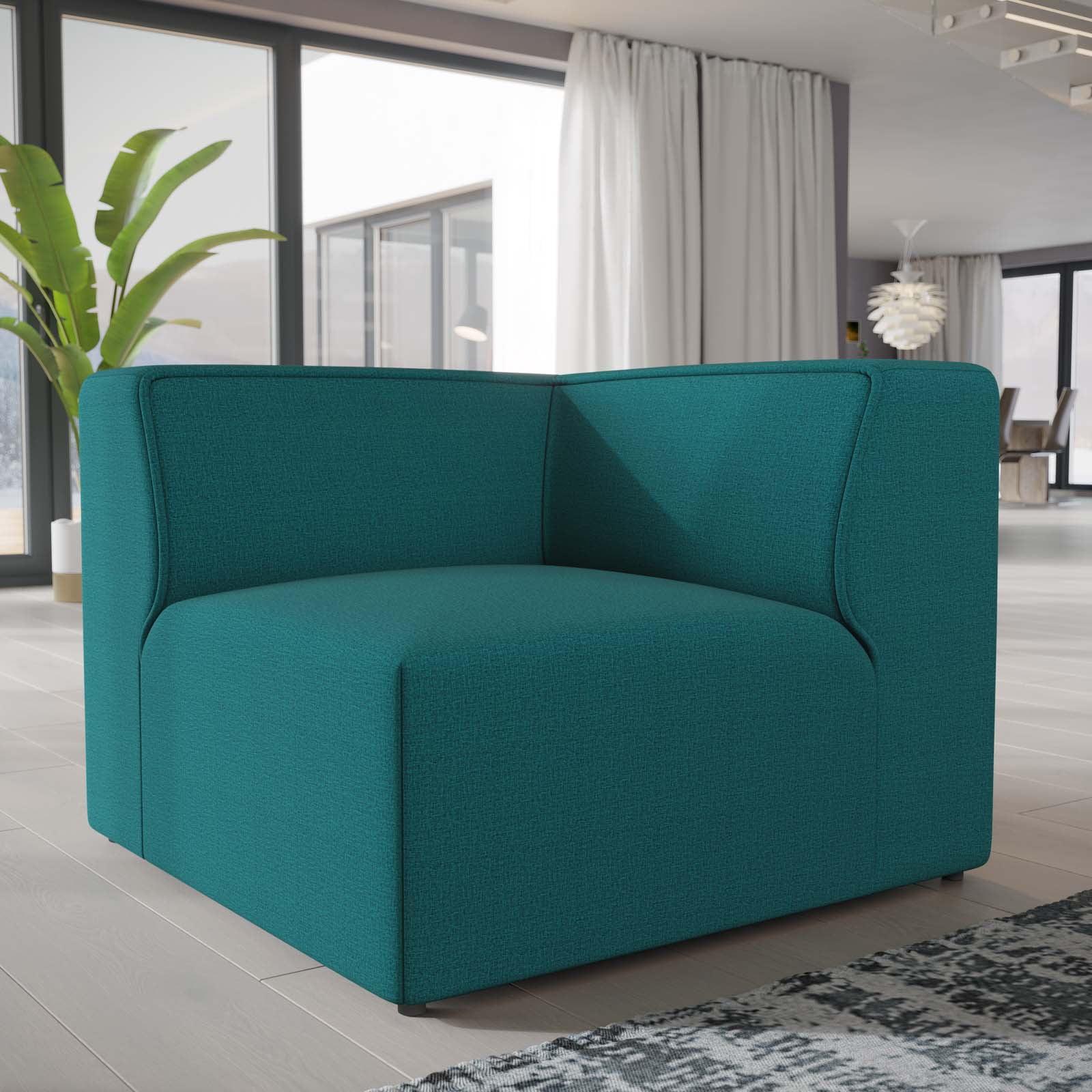 Modway Mingle Corner Sofa in Teal