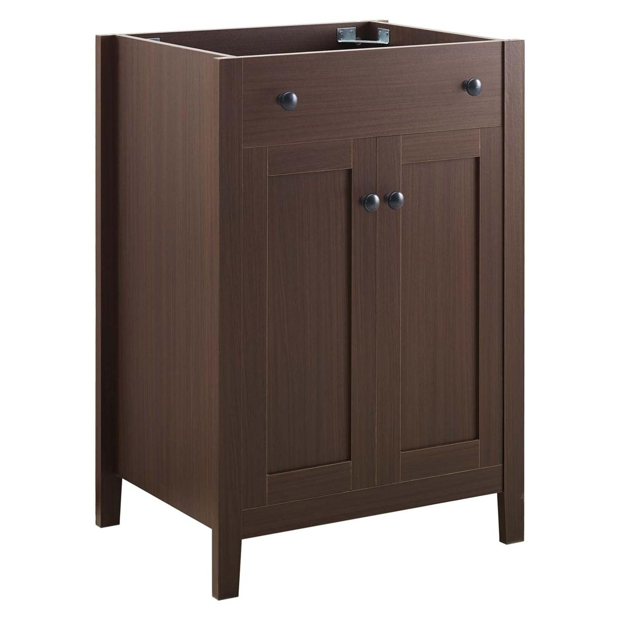 Nantucket 24" Walnut Wood Freestanding Bathroom Vanity Base