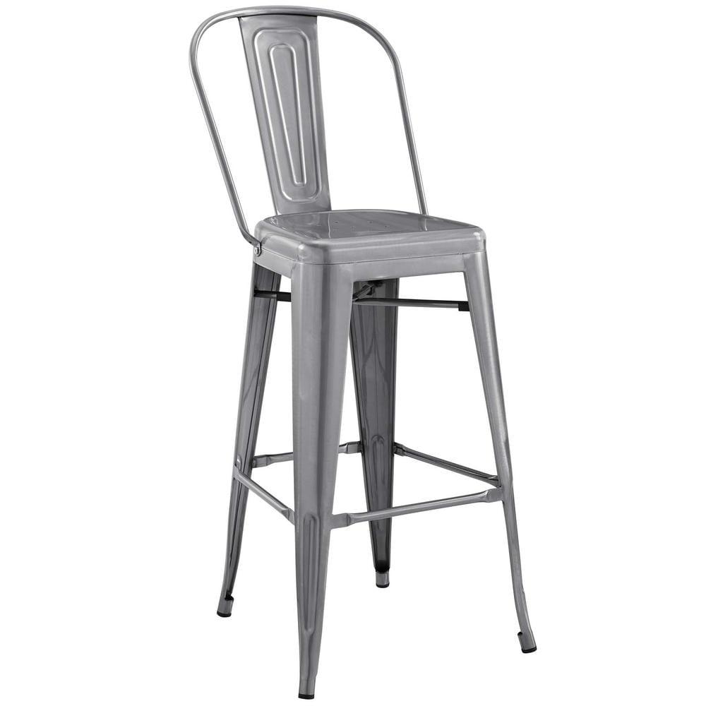 Promenade 30" Gunmetal Industrial Modern Metal Bar Stool