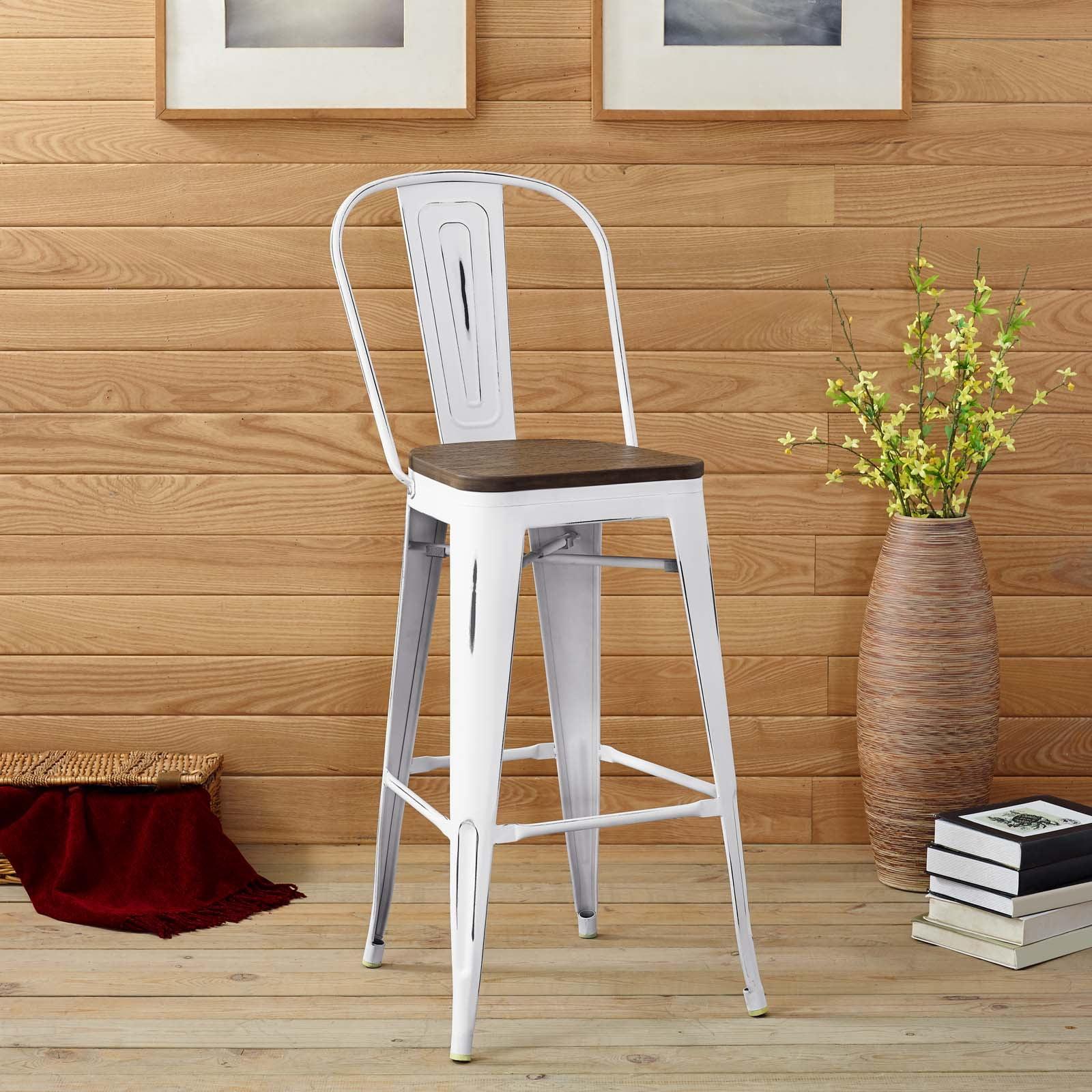 Modway Promenade Bar Stool in White