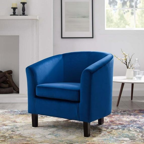 Prospect Performance Velvet Armchair Navy