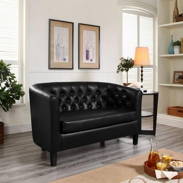 Modway Copper Grove Pisino Upholstered Vinyl Loveseat