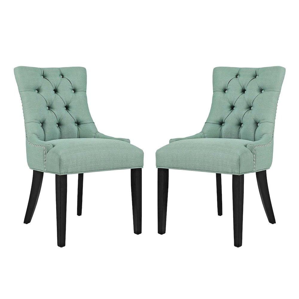 Modway Regent Dining Side Chair Fabric Set of 2 Laguna