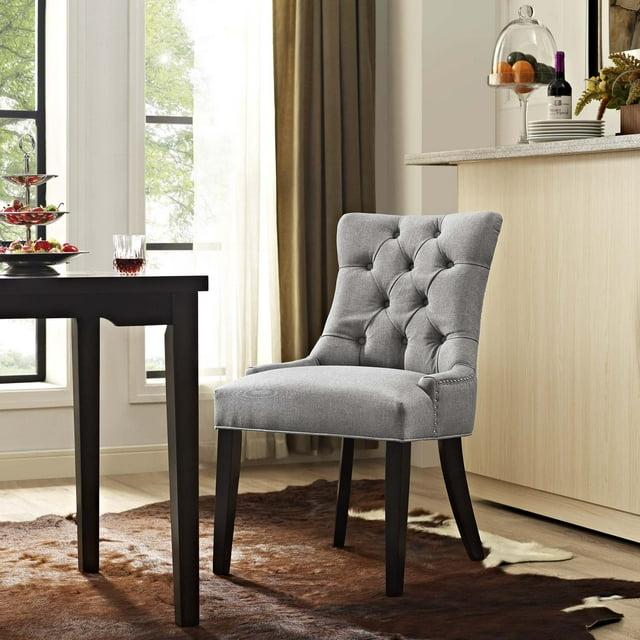 Regent Fabric Dining Chair Light Gray - Modway: Upholstered Polyester, Wood Frame, Spot Clean