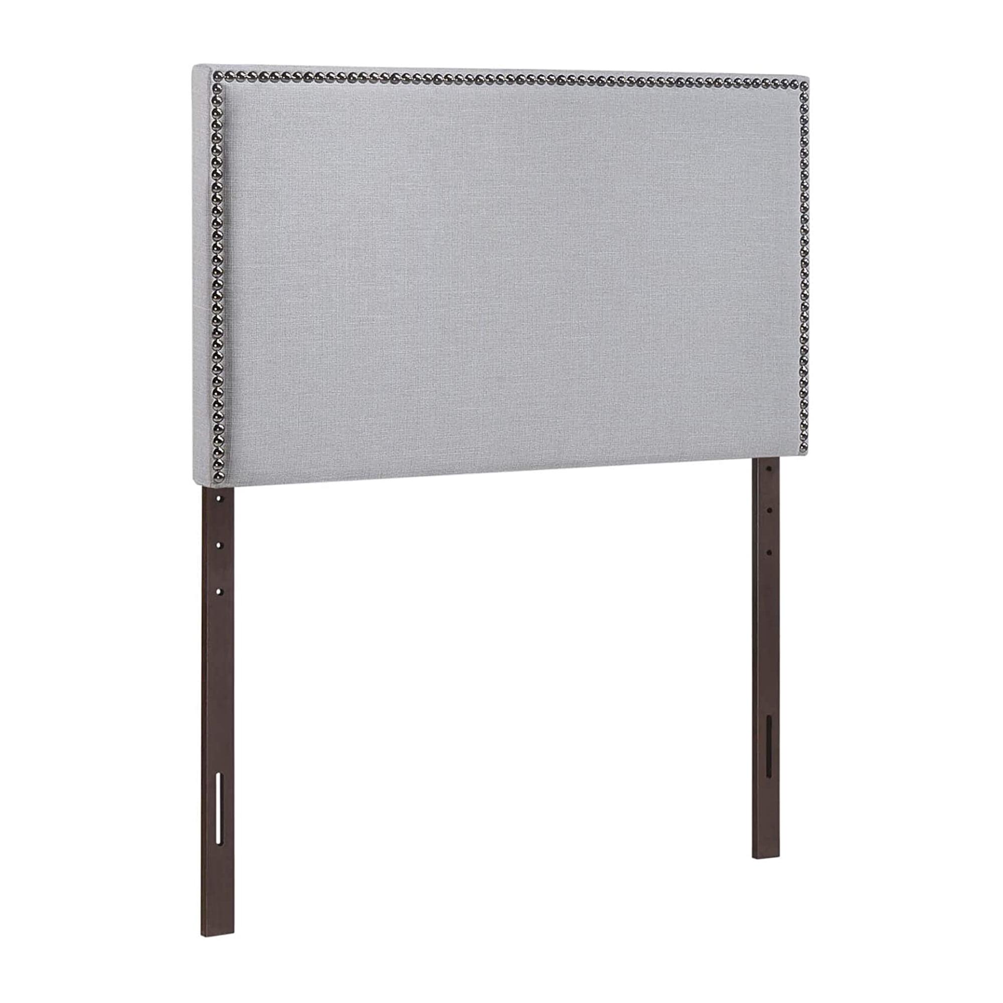 Region Sky Gray Twin Nailhead Upholstered Headboard